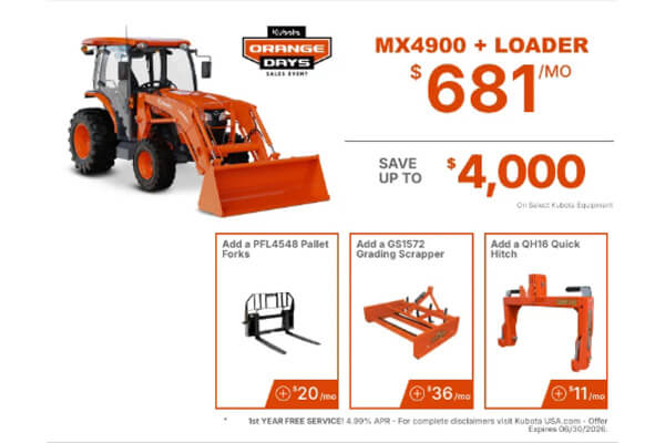 Kubota MX4900 + Loader